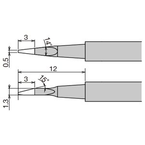 Punta de recambio para pinzas térmicas Goot XST 80HRT 0.5