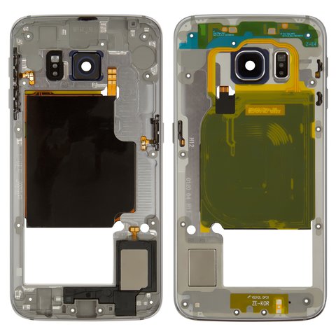 Parte media de carcasa puede usarse con Samsung G925F Galaxy S6 EDGE, negra