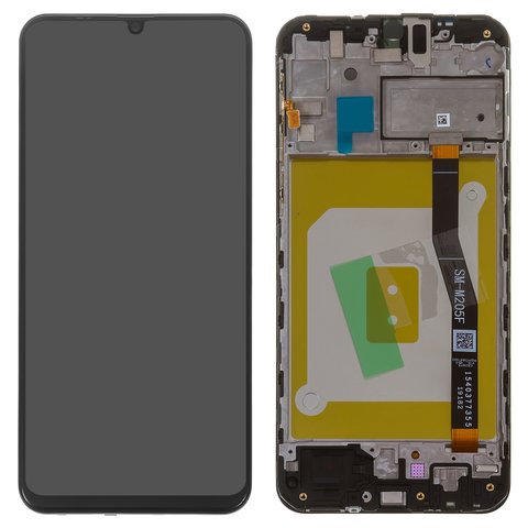 Pantalla LCD puede usarse con Samsung M205 Galaxy M20, negro, con marco, Original, empaque industrial, original glass, #GH82 18682A