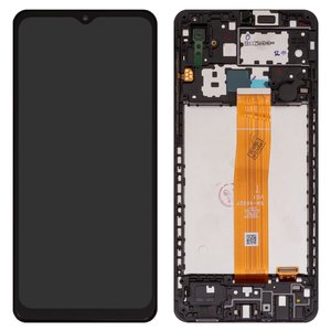 Pantalla LCD puede usarse con Samsung A022F Galaxy A02, negro, con marco, Original PRC , SM A022F V01