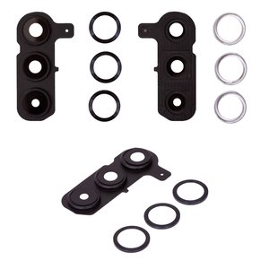 Vidrio de cámara puede usarse con Samsung S936 Galaxy S25 Plus, negro, con marcos