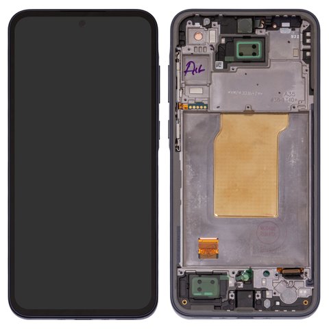 Pantalla LCD puede usarse con Samsung A356 Galaxy A35 5G, negro, con marco, Original PRC 