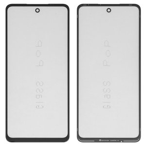 Vidrio de carcasa G+OCA PRO puede usarse con Motorola Moto E14, Moto G04, Moto G04s, Moto G24, Moto G24 Power, con película OCA, negro