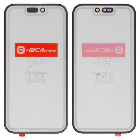 Vidrio de carcasa G+OCA PRO puede usarse con iPhone 16, con película OCA, negro