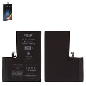 Batería Deji puede usarse con Apple iPhone 14 Pro Max, Li ion, 3.86 V, 4750 mAh, mayor capacidad, sin mensaje de error, decode battery