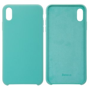 Чехол Baseus для iPhone XS Max, голубой, Silk Touch, пластик, #WIAPIPH65 ASL03