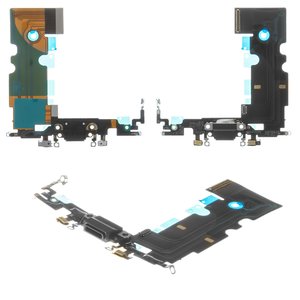 Шлейф для iPhone 8, iPhone SE 2020, iPhone SE 2022, коннектора зарядки, черный, AAA