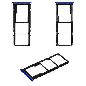 Держатель SIM карты для Xiaomi Redmi 9C, синий, twilight Blue, M2006C3MG, M2006C3MT