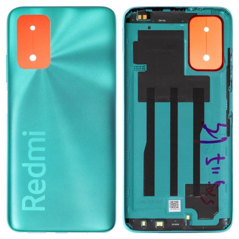 Задняя панель корпуса для Xiaomi Redmi 9T, зеленая, ocean Green, J19S, M2010J19SG, M2010J19SY