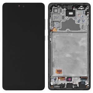 Дисплей для Samsung A725 Galaxy A72, A726 Galaxy A72 5G, черный, с рамкой, High Copy, с широким ободком, OLED 