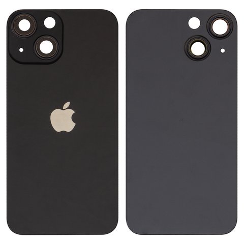 Задняя панель корпуса для iPhone 13 mini, черная, со стеклом камеры, small hole, midnight