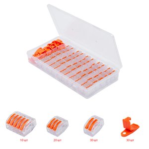 Клема швидкого монтажу PCT 212 PCT 213 PCT 215 DF 21, прозора, 90 шт, в боксі