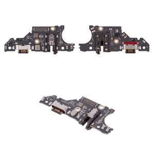 Шлейф для Motorola Moto G35, коннектора зарядки, с микрофоном, High Copy, плата зарядки