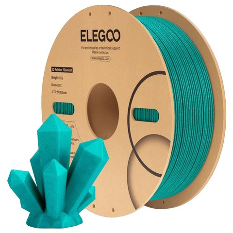 Филамент для 3D принтера ELEGOO PLA Sparkle Turquoise, 1 кг