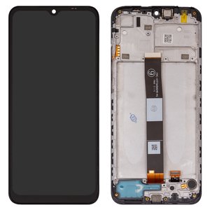 Дисплей для Xiaomi Redmi 9A, Redmi 9AT, Redmi 9C, черный, с рамкой, Box , M2006C3LG, M2006C3LI, M2006C3LC, M2006C3MG, M2006C3MT